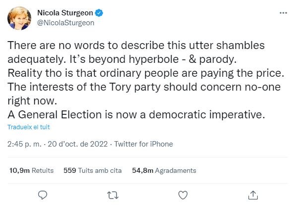 TUIT nicola sturgeon dimissio liz truss TUIT nicola sturgeon dimissio liz truss