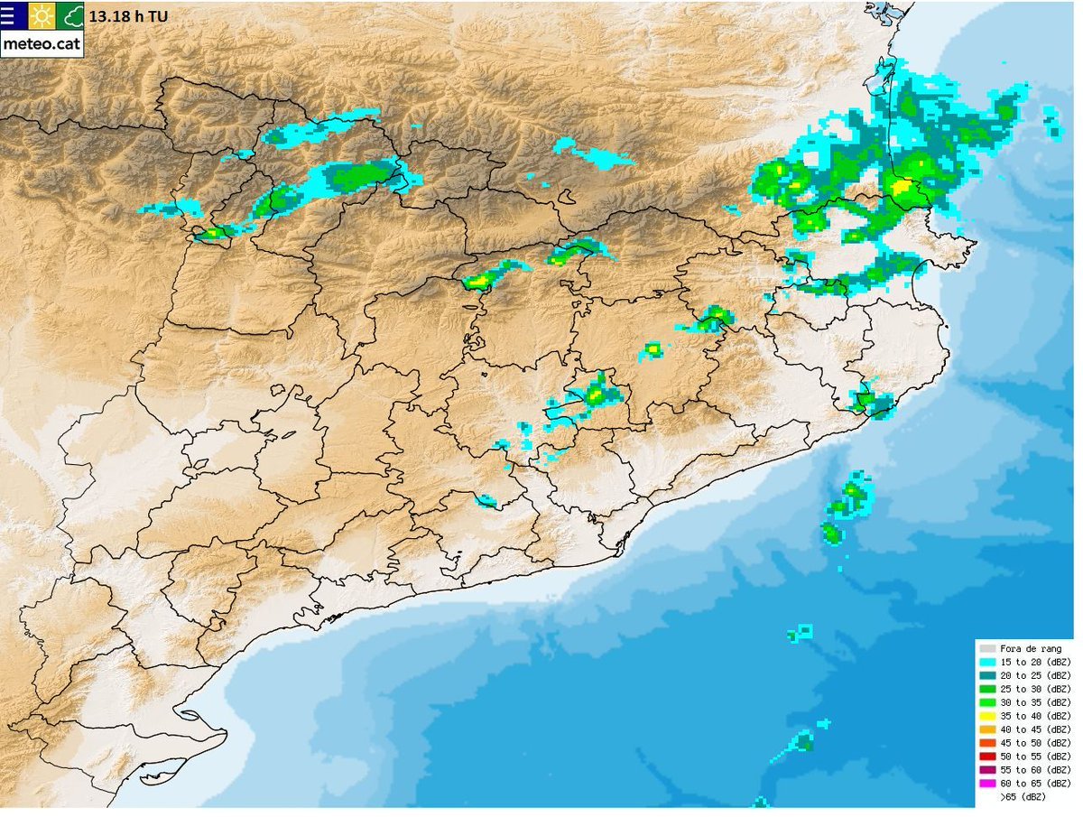 Lluvia en el Pirineu y en el Prepirineu