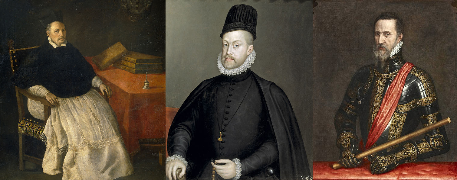 Diego Deza, inquisidor general  Felip II  i el duc d'Alba. Font Museu del Prado i Palau de Liria