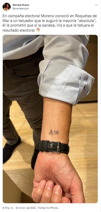 TUIT tatuaje juanma moreno