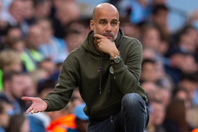 Pep Guardiola cono el Manchester City / Foto: EFE