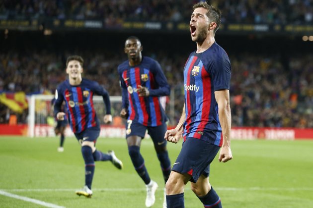 Sergi Roberto celebracion gol Barça Athletic Club / Foto: EFE