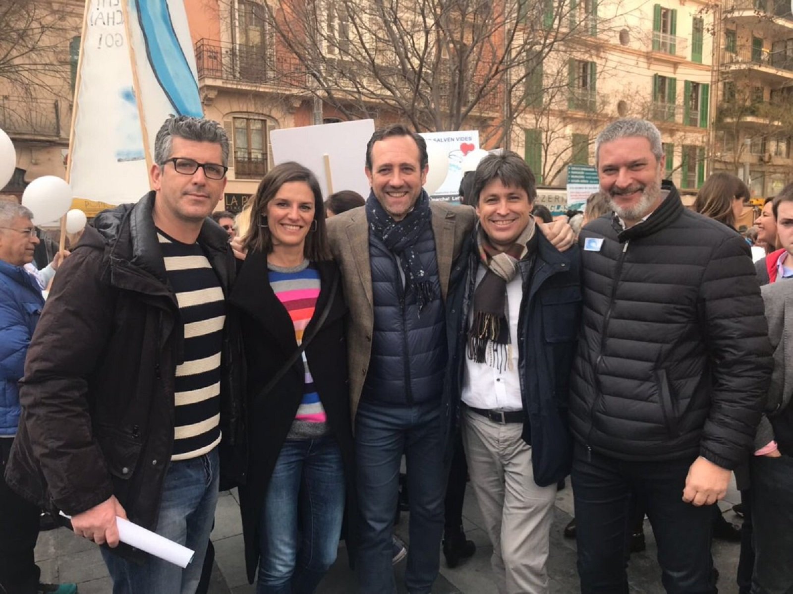 Catalanes en la manifestación contra la exigencia del catalán en Palma