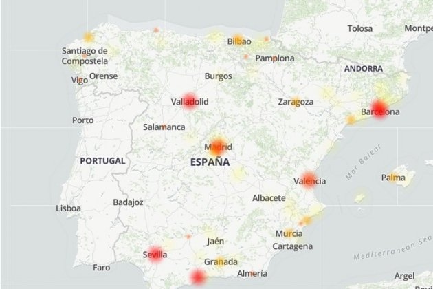 downdetector mapa espanya 