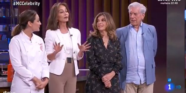 Isabel Preysler, Tamara Falcó y Mario Vargas Llosa Masterchef RTVE.es
