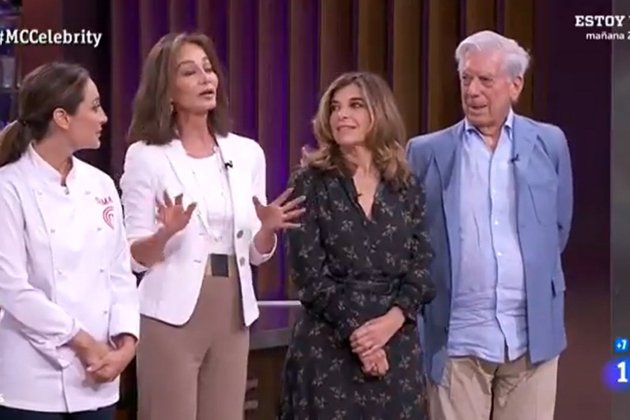 Isabel Preysler, Tamara Falcó y Mario Vargas Llosa Masterchef RTVE.es Isabel Preysler, Tamara Falcó y Mario Vargas Llosa Masterchef RTVE.es