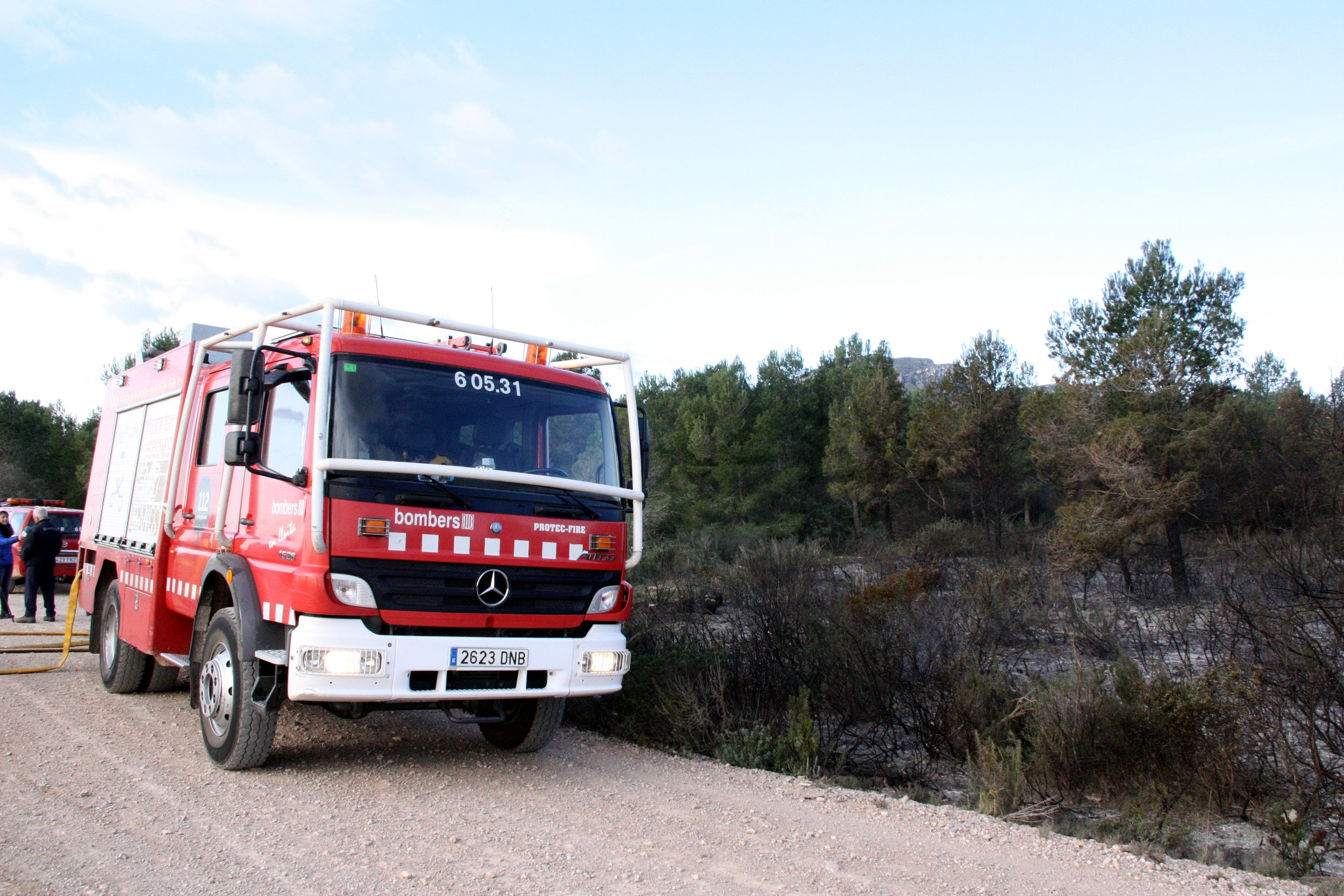 Un incendi forestal crema 25 hectàrees a Vilopriu