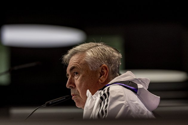 Carlo Ancelotti rueda de prensa Real Madrid / Foto: EFE Carlo Ancelotti rueda de prensa Real Madrid / Foto: EFE