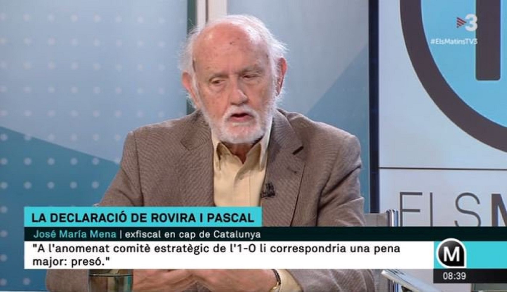 Exfiscal Mena: "Para mí son presos políticos"