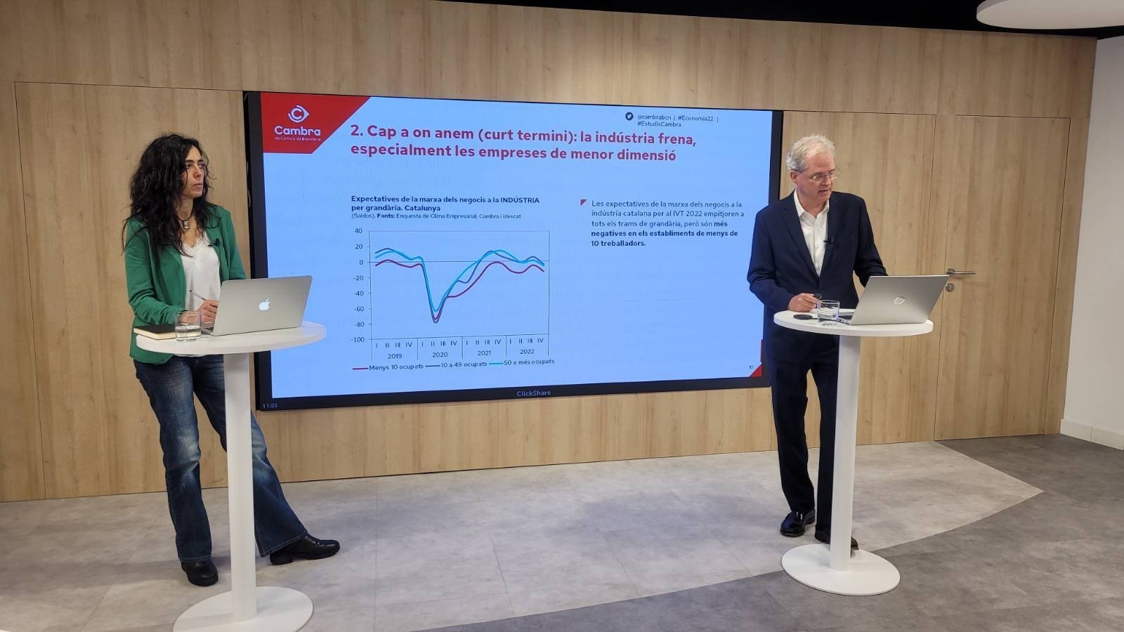 La Cambra prevé una recuperación de la economía catalana para el segundo semestre del 2023