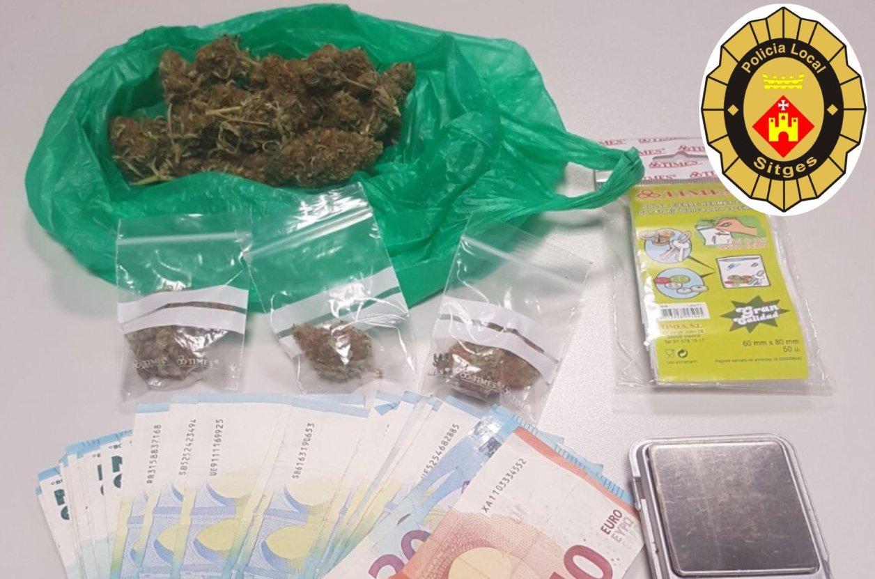 Detenen un jove de 18 anys a Sitges per tràfic de drogues