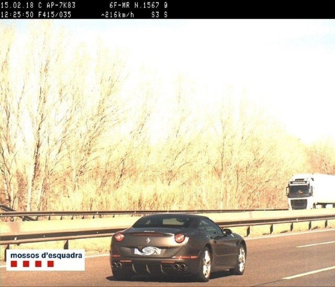 Detenido por circular a 216 km/h por la AP-7