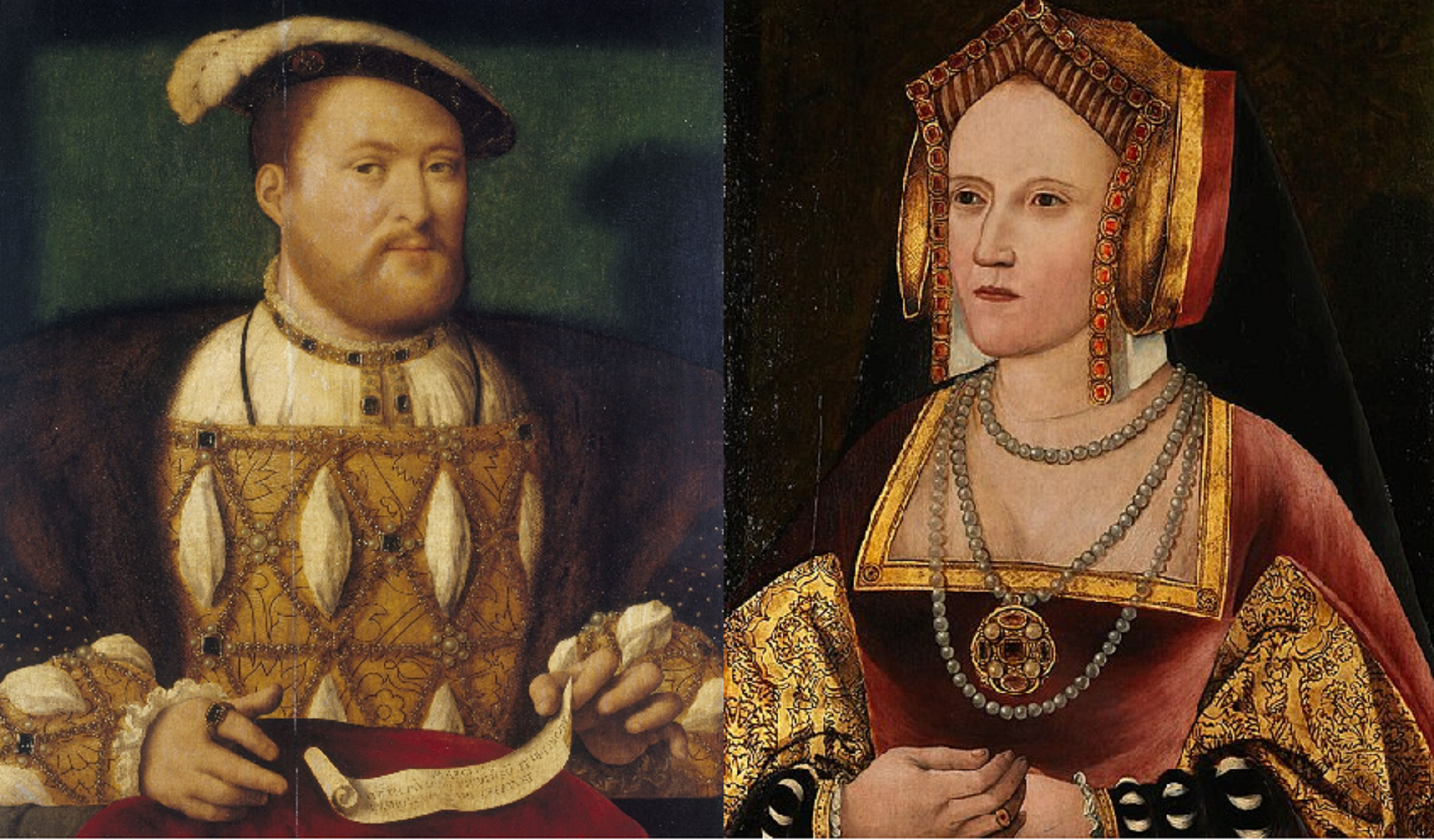 Enric Tudor i Caterina Trastàmara, padres de Maria I. Font National Portrait Gallery. Londres
