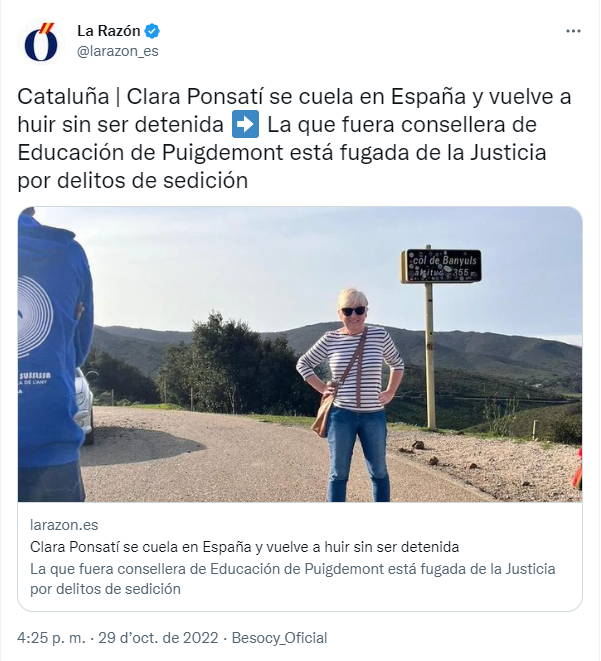 Tuit Clara Ponsati La Razon