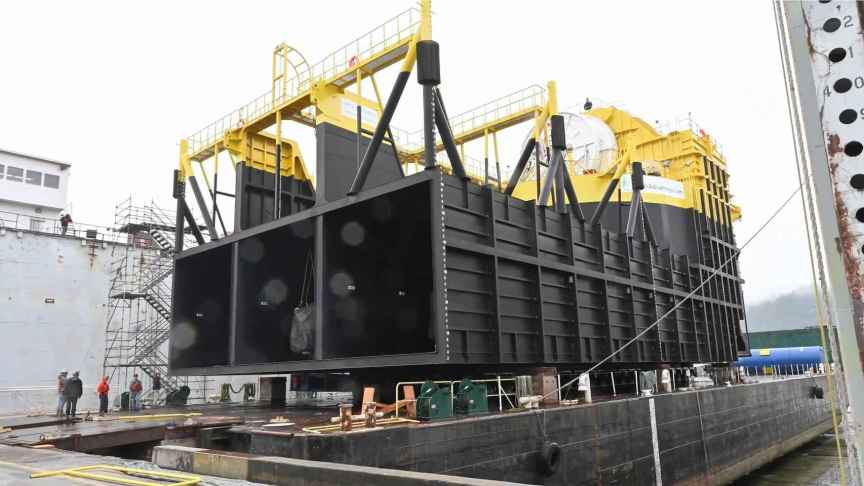 Un generador de 800 t donarà llum a 1.000 cases gràcies a la força de les onades