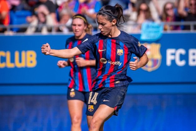 Aitana Bonmatí celebra gol Barça femenino / Foto: FCB femení