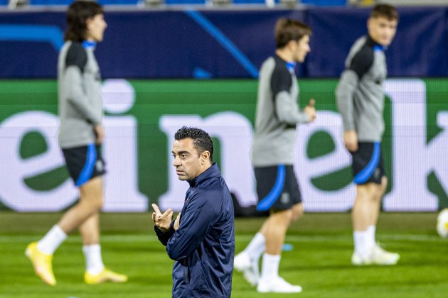 Xavi Hernández entrenamiento Barça / Foto: EFE