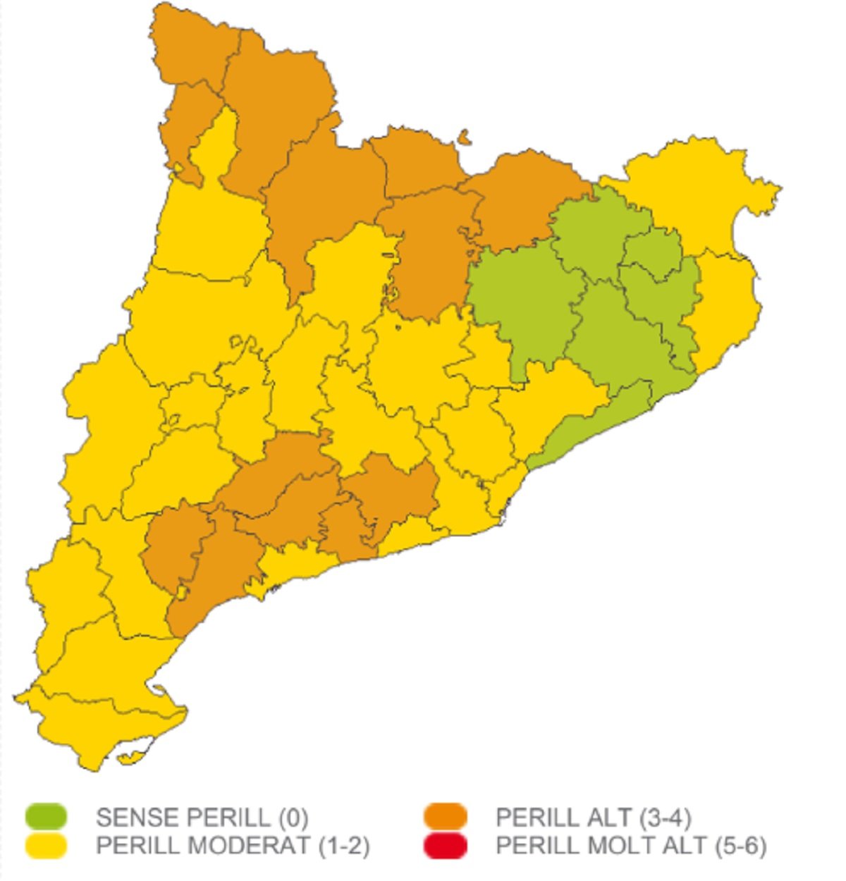 Perill vent molt fort divendres, 4 novembre 2022 / Meteocat