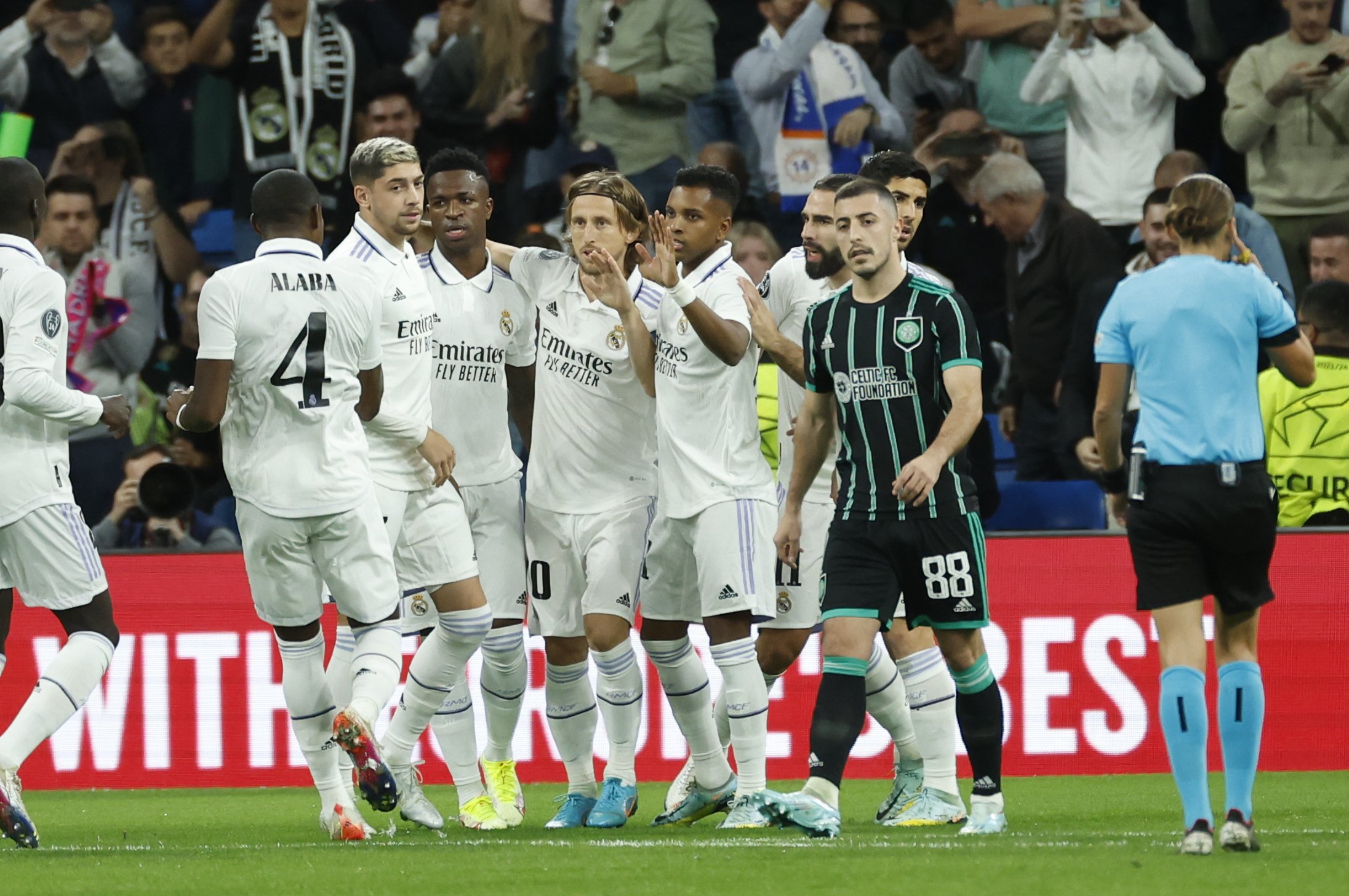El Real Madrid fulmina al Celtic con una manita (5-1) que sella el primer puesto de grupo en la Champions
