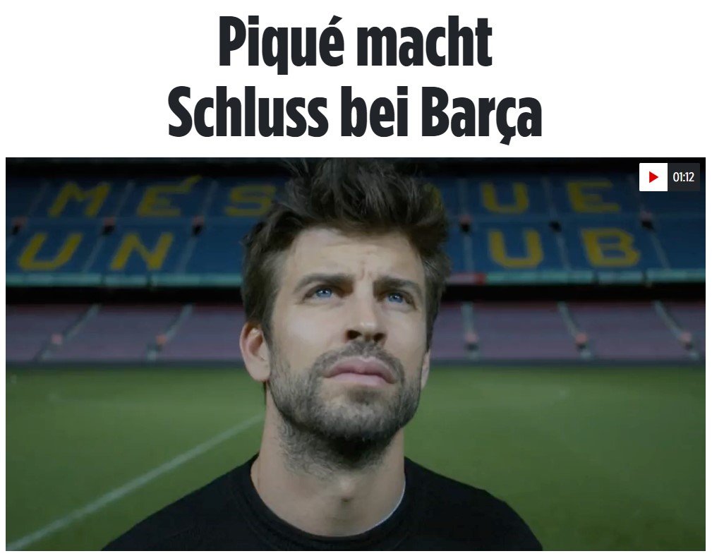 Gerard Piqué retirada Barça Bild Gerard Piqué retirada Barça Bild