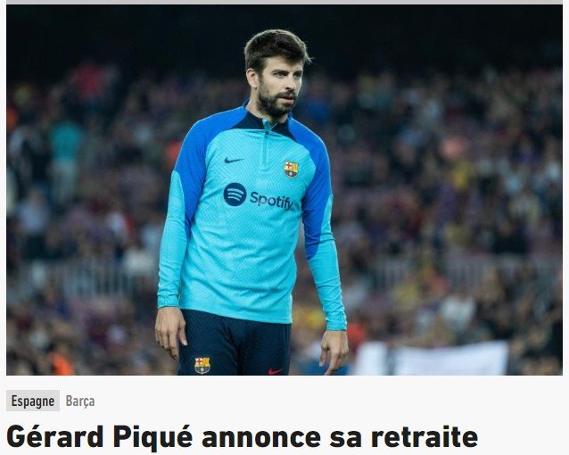 Gerard Piqué retirada Barça El Équipe Gerard Piqué retirada Barça El Équipe