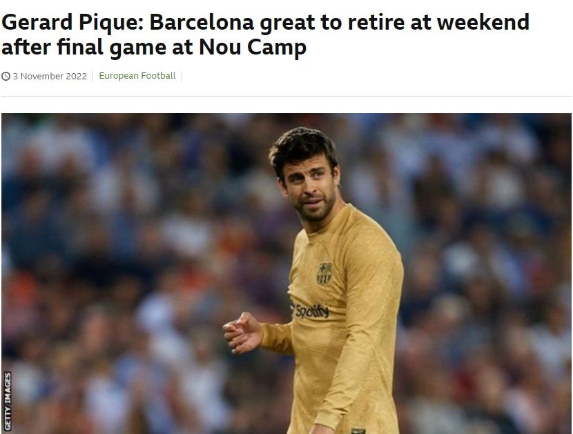 Gerard Piqué retirada Barça BBC