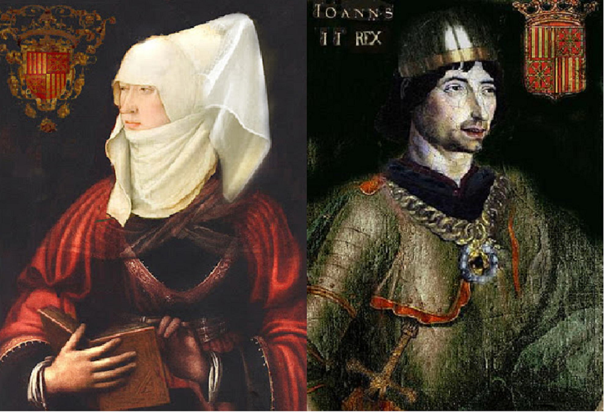 Blanca I y Joan de Trastàmara. Font MNAC Blanca I y Joan de Trastàmara. Font MNAC