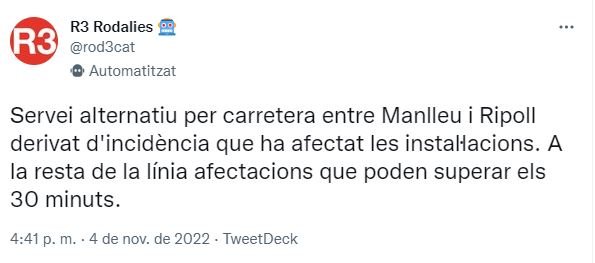Tuit R3 Rodalies Tuit R3 Rodalies