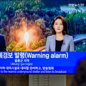 televisió corea del sud avisant atac corea del nord