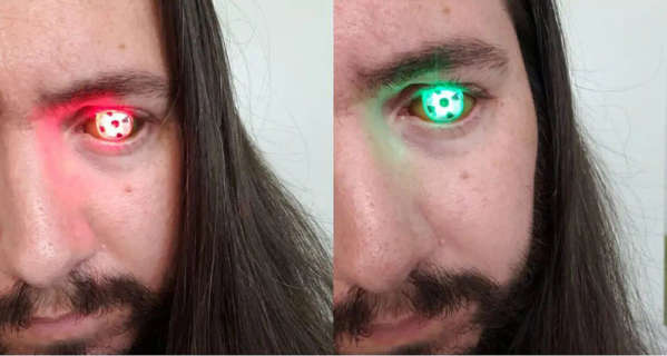 ¿Una luz LED en el hueco de un ojo perdido?