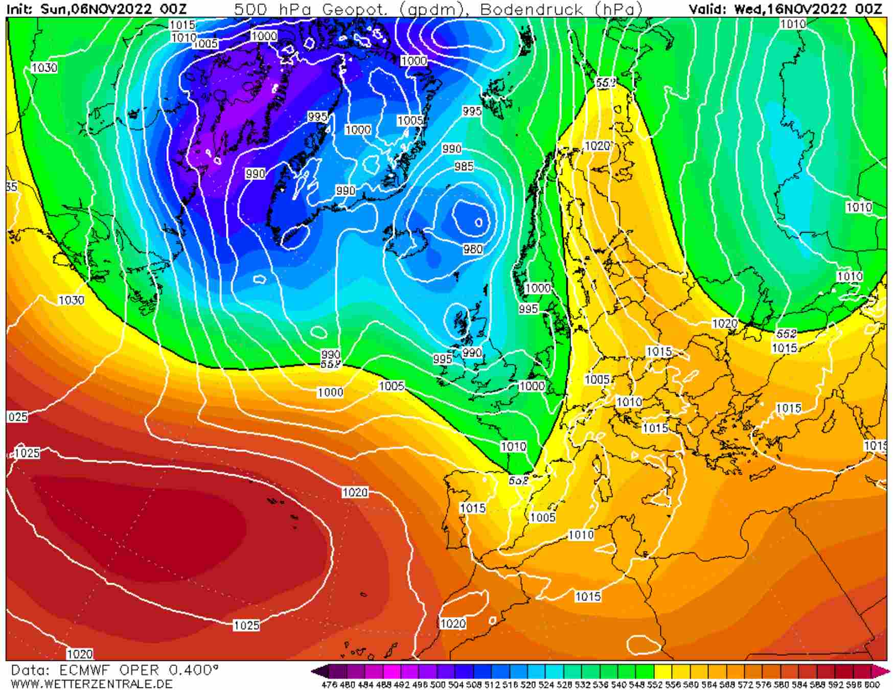 Una massa d'aire més freda en altura arribarà el 16 de novembre