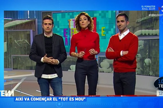 Helena García Melero, Francesc Soria i Lluís Marquina Tot es mou TV3 Helena García Melero, Francesc Soria i Lluís Marquina Tot es mou TV3