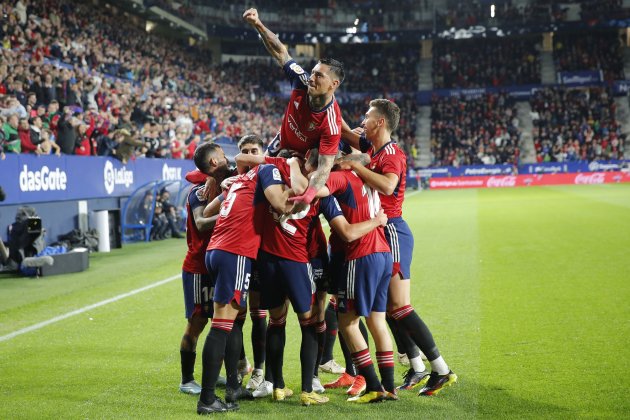 Osasuna celebración gol Barça / Foto: EFE Osasuna celebración gol Barça / Foto: EFE