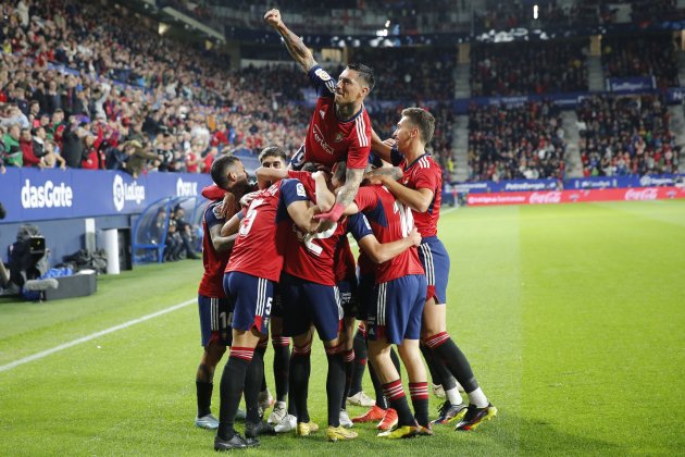 Osasuna celebración gol Barça / Foto: EFE