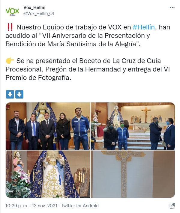 tuit Vox Hedellín Manolín