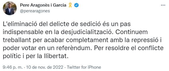 TUIT Pere Aragones TUIT Pere Aragones