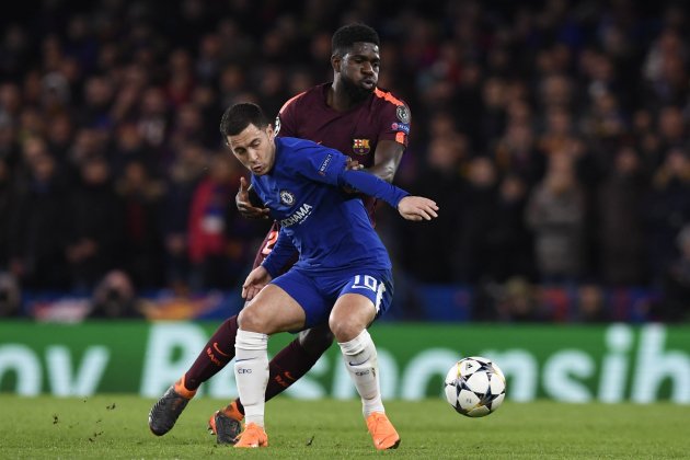 Umtiti Hazard Chelsea Barça EFE Umtiti Hazard Chelsea Barça EFE