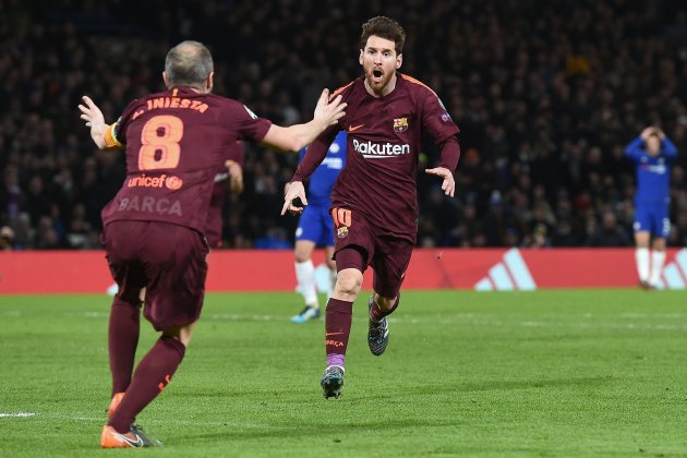 Messi Iniesta Chelsea Barça Champions Efe