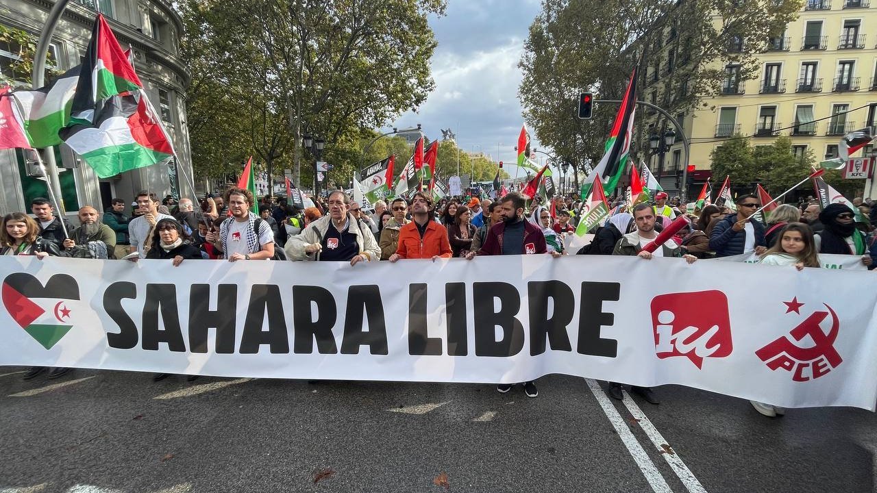 Protesta sahrauí en ple Madrid