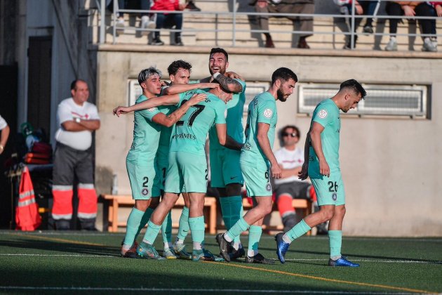 Jugadores FC Andorra celebrando gol Manacor / Foto: @fcandorra