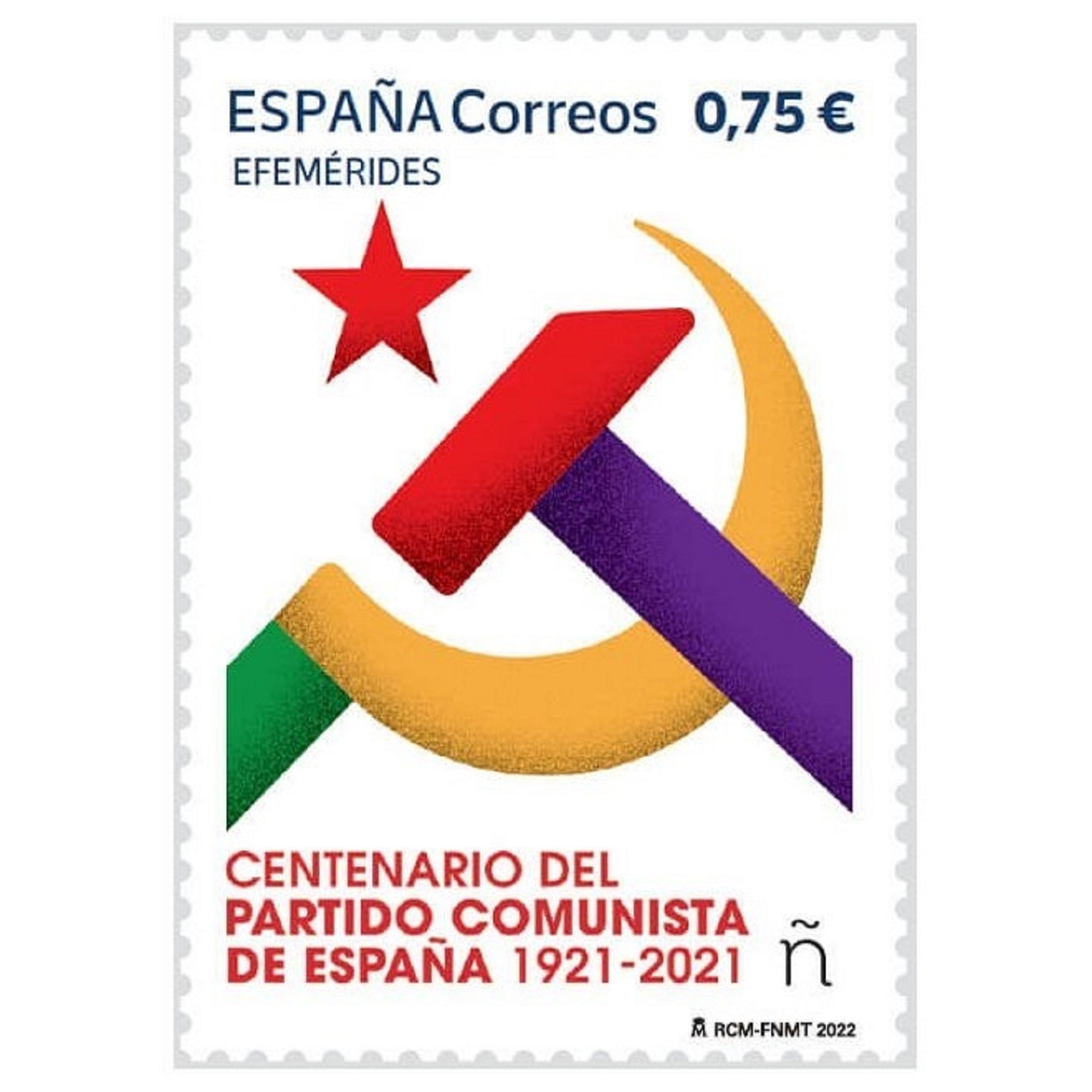 Un juez suspende la emisión del sello de Correos que conmemora el centenario del PCE