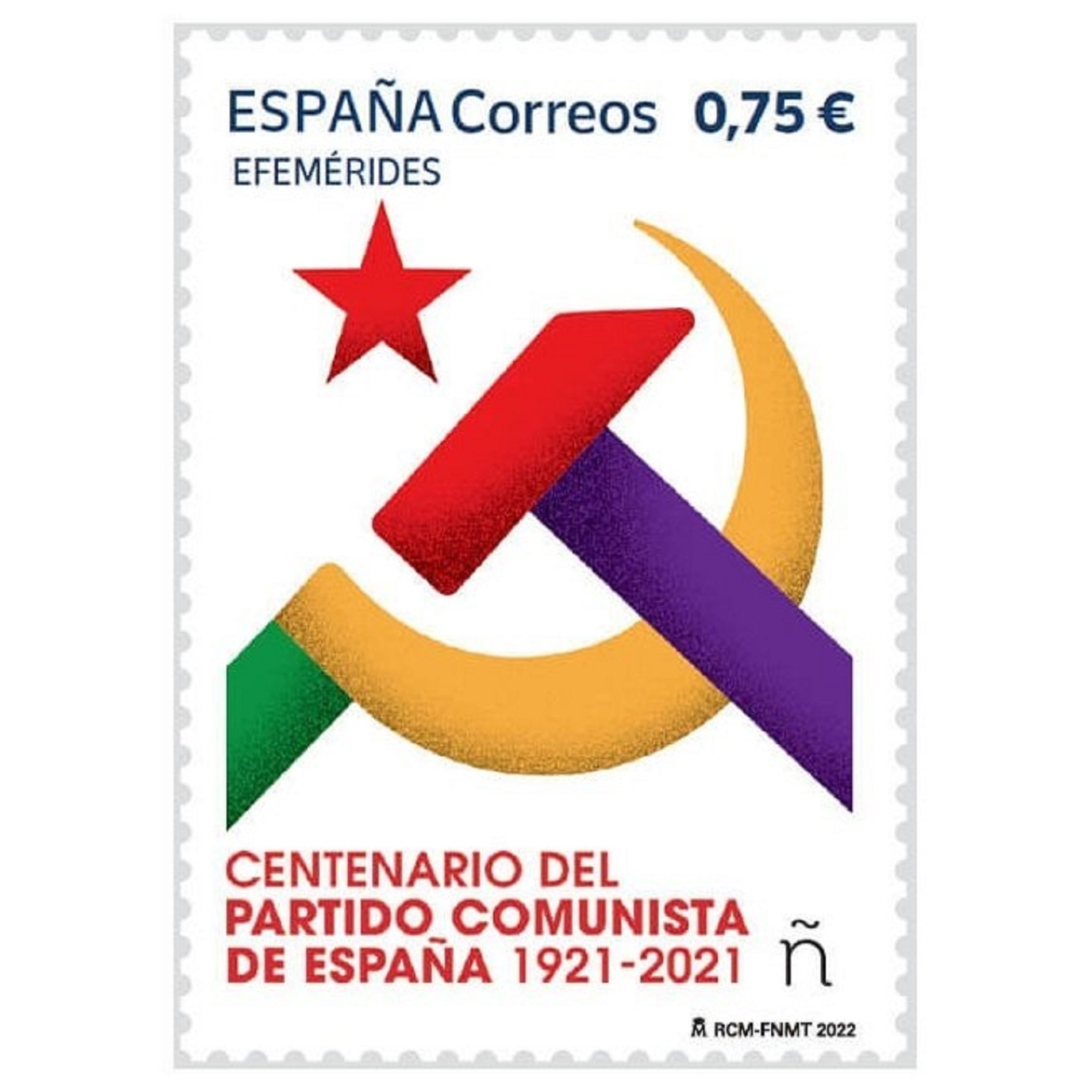 La jueza recula y permite la emisión del sello de Correos que conmemora el centenario del PCE