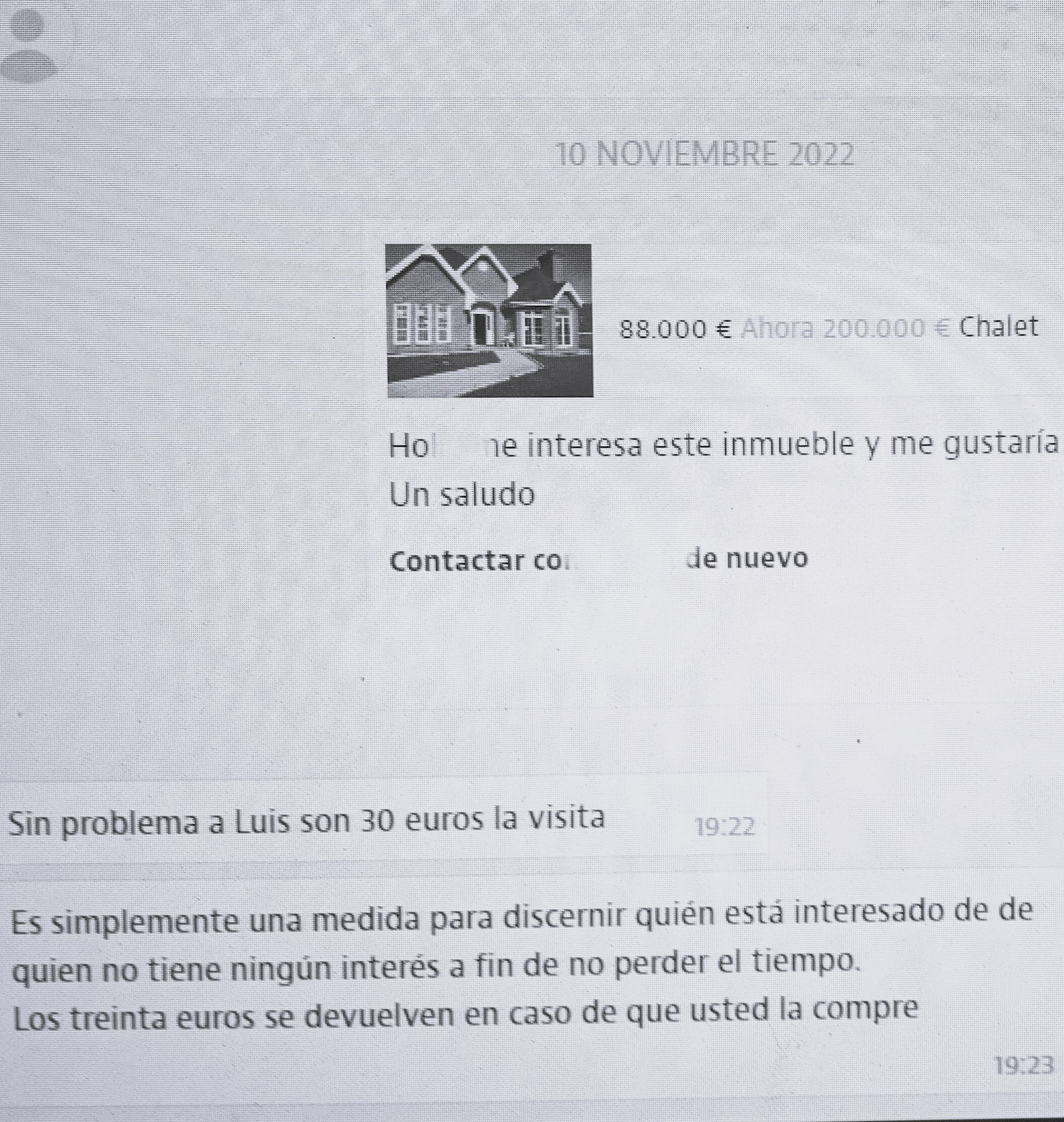No, no es legal que os intenten cobrar por enseñaros una casa