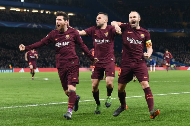 Messi Iniesta Jordi Alba Chelsea Barça Champions Efe