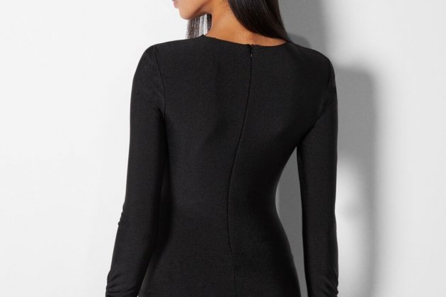 Vestido mini ajustado detalle lazos1