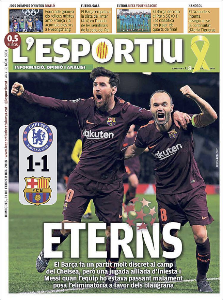 L'Esportiu Portada 21 02 2018