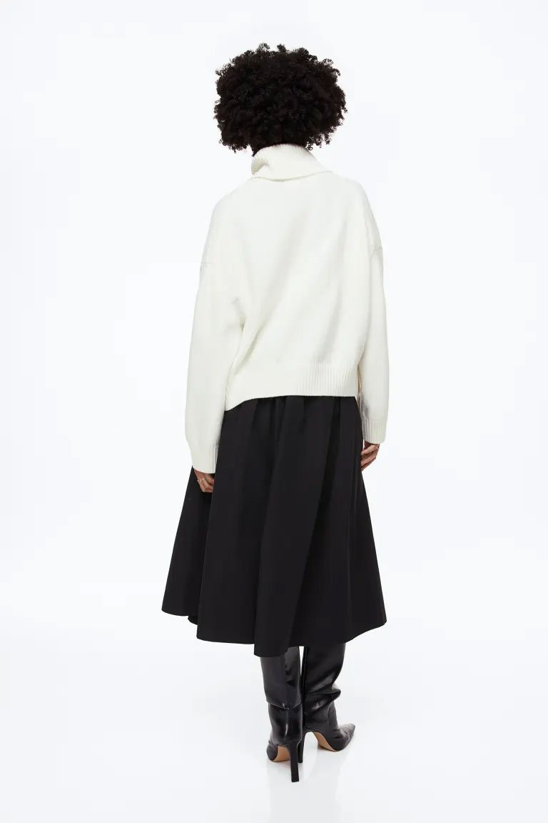Jersey oversize de cuello alto Jersey oversize de cuello alto