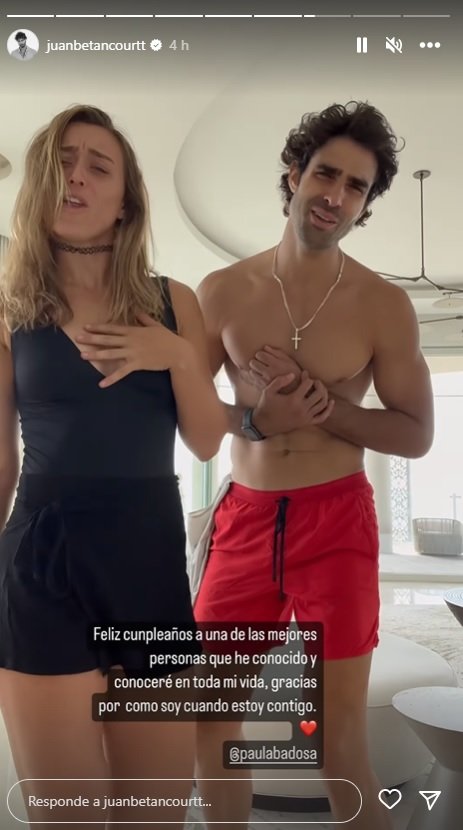 Juan Betancourt i Paula Badosa a Instagram Juan Betancourt i Paula Badosa a Instagram