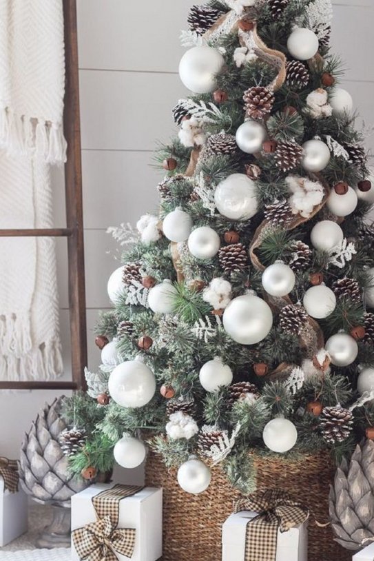 decorar árbol navidad adornos blancos tendencia decorar árbol navidad adornos blancos tendencia