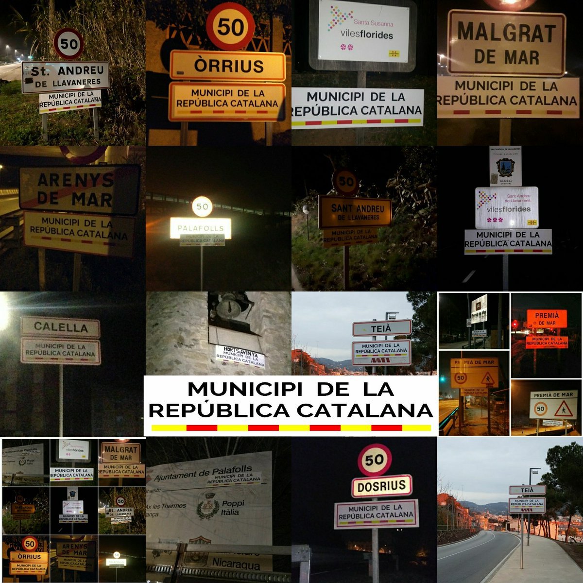 Retiren el cartell de "Municipi de la República" de Calella